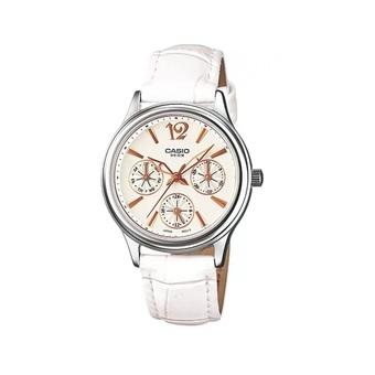 Casio Standard - Jam Tangan Wanita - Putih - Kulit - LTP-2085L-7AV  