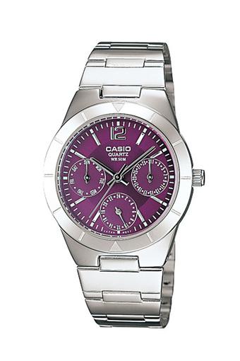 Casio Standard - Jam Tangan Wanita - Silver-Ungu - Staintless Steel - LTP-2069D-6AV  