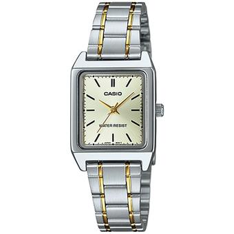 Casio Standard - Jam Tangan Wanita - Strap Stainless Steel - LTP-V007SG-9E - Silver-Gold  