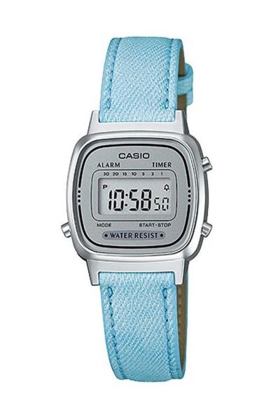 Casio Standard LA-670WL-2A Jam Tangan Wanita Strap Kulit - Biru Muda