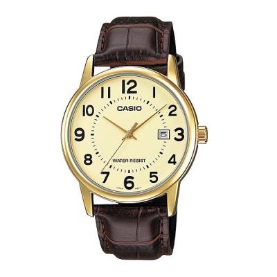 Casio Standard MTP-V002GL-9B Jam Tangan Pria Kulit - Cokelat