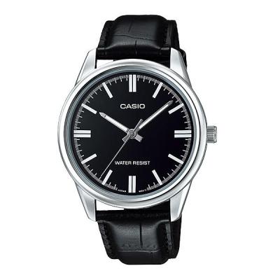 Casio Standard MTP-V005L-1A Jam Tangan Pria Kulit - Hitam