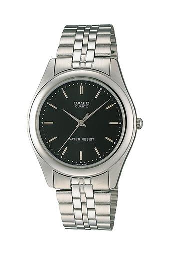 Casio Standard Original Jam Tangan Pria - Abu-abu Hitam - Strap Stainless Steel - MTP-1129A-1A  