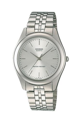 Casio Standard Original Jam Tangan Pria - Abu-abu Putih - Strap Stainless Steel - MTP-1129A-7A  