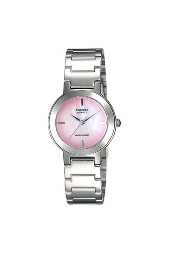 Casio Standard Original Jam Tangan Wanita - Abu-abu Pink -Strap Stainless Steel - LTP-1191A-4C  