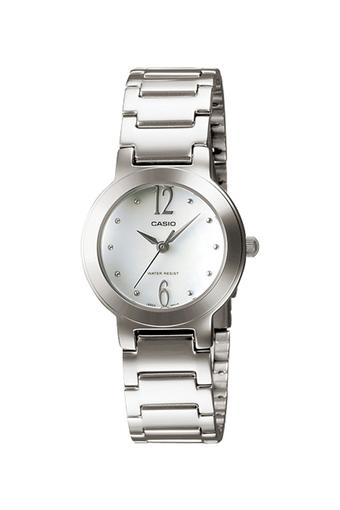 Casio Standard Original Jam Tangan Wanita - Abu-abu Putih -Strap Stainless Steel - LTP-1191A-7A  