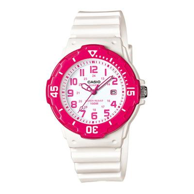 Casio Standard Original LRW-200H-4BV - Jam Tangan Wanita - Putih Pink - Resin