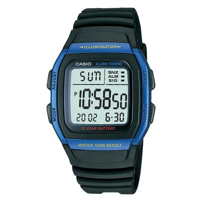 Casio Standard W-96H-2AV Jam Tangan Pria - Hitam / Biru