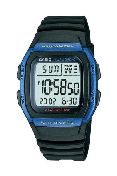 Casio Standard W-96H-2AV Jam Tangan Pria Karet-Resin - Hitam