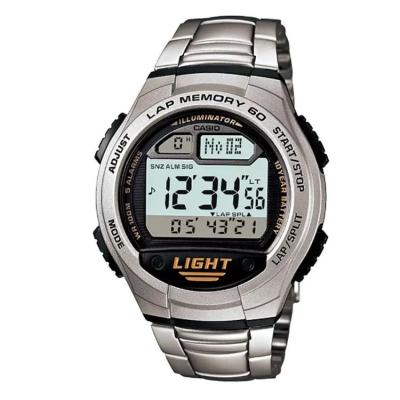 Casio - W-734D-1AVDF - Jam Tangan Pria - Strap Stainless - Silver