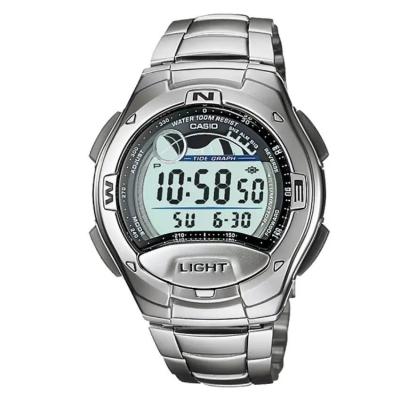 Casio - W-753D-1AVDF - Jam Tangan Pria - Strap Stainless - Silver