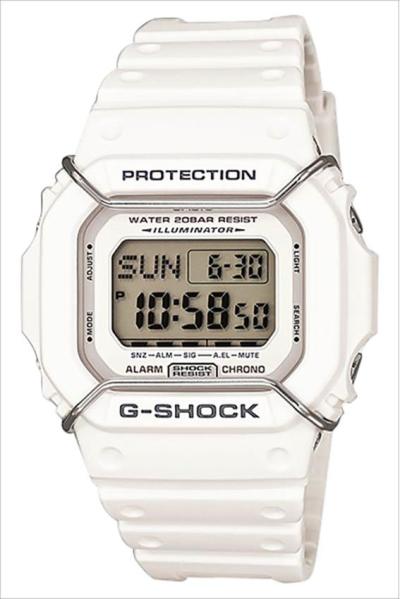 Casio W-D5600P-7DR G-Shock Jam Tangan Pria - Strap Rubber - Putih  