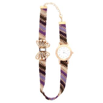 Casual Style Fabric Bracelet Wristwatch Women Fashion Luxury Watch NO.4 (Intl)  