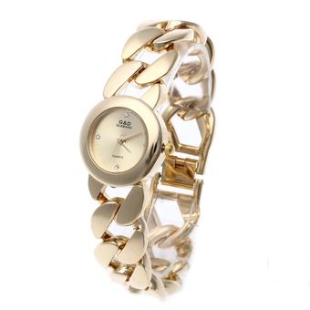 Charm Gold Tone Dial Crystal Ladies Women Bracelet Bangle Quartz Wrist Watch  