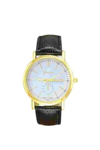 Cocotina Men's Black Leather Strap Watch  