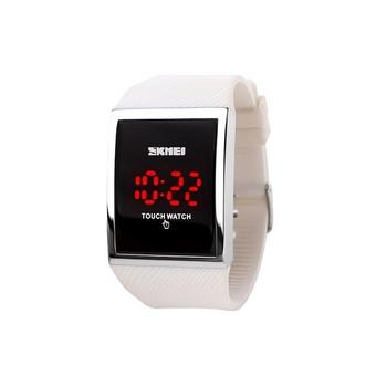 Couples Creative LED Touch Screen Fashion Electronic Watch With Waterproof Wristwatches(White)(INTL)  