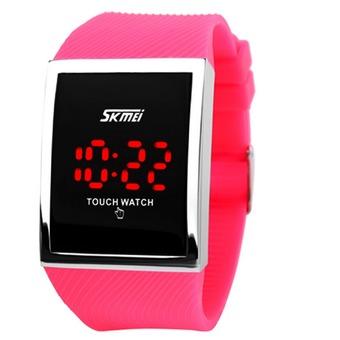 Couples Creative LED Touch Screen Fashion Electronic Watch With Waterproof Wristwatches(Red)(INTL)  