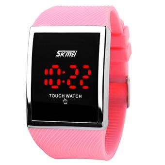 Couples Creative LED Touch Screen Fashion Electronic Watch With Waterproof Wristwatches(Pink)(INTL)  