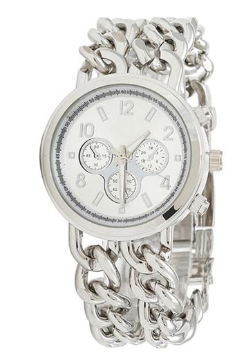 Cowboy Chain Stainless Steel Silver Womens Watch Jam Tangan  