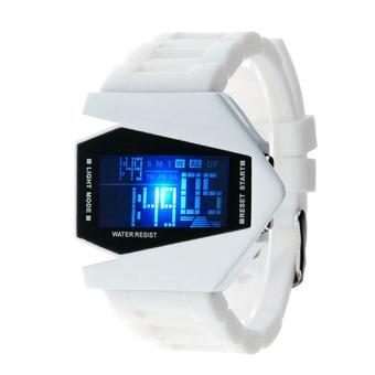 Creative Airplane Couples Waterproof Fashion Electronic Wristwatches(White)(INTL)  