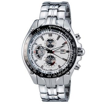 Curren 8083B Stainless Steel Strap Men's Business Calendar Watch Silver (Intl)  