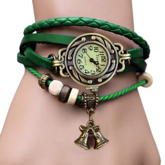 Cyber Bell Pendant Women's Bracelet Wrist Watch (Green)  