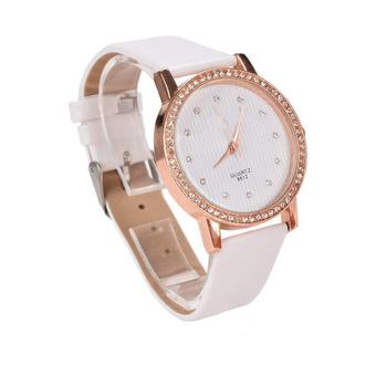 Cyber Fashion Women Watch Wristwatch Synthetic Leather Casual Quartz Watches (White)  