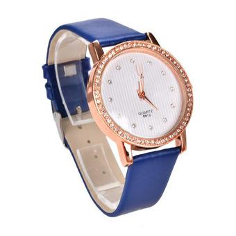 Cyber Fashion Women Watch Wristwatch Synthetic Leather Casual Quartz Watches (Blue)  