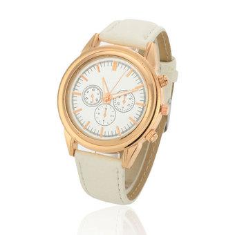 Cyber Women Large Dial Quartz Analog Charming Wrist Watch (White)  