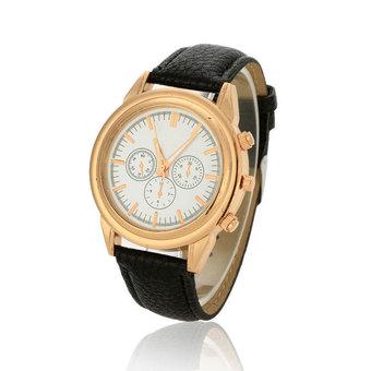 Cyber Women Large Dial Quartz Analog Charming Wrist Watch (Black)  