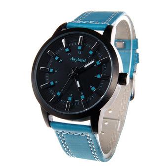 Daybird 3970 Men's Fashionable Quartz PU Band Waterproof Wrist Watch ?Black+Blue (Intl)  