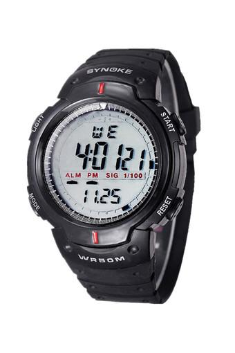 Digital Waterproof LED Black Mens Watch Jam Tangan  