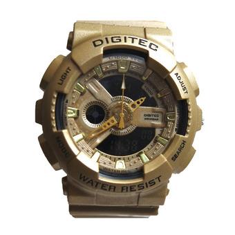 Digitec - Jam Tangan Pria - Gold - Strap Karet - DG 2081 T  