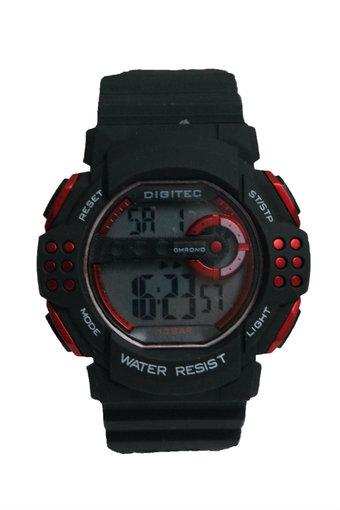 Digitec Red Bull G 3006 Men's - Jam Tangan Pria - Hitam List Merah Maroon - Karet  