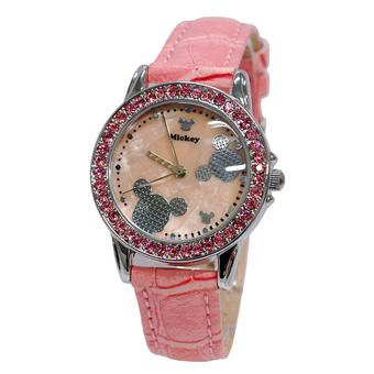 Disney Mickey Jam Tangan Wanita - Pink - Leather - MS5140-P  