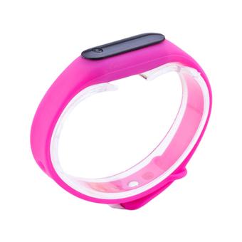 EOZY Men Women Rubber LED Sport Watch Fashion Bracelet Digital Wristwatch - Hotpink (Intl)  