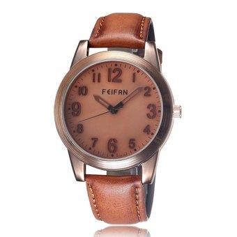 ETOP South Korea fashion classic watches contracted fashion table quartz watch men and women (BROWN) (Intl)  