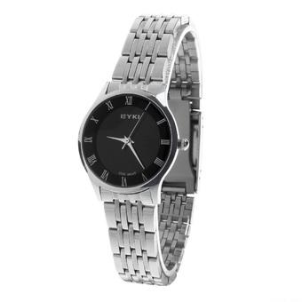 EYKI EET8755M-SO2 Womens Stainless Steel Band Black Roman Numerals Dial Quartz Wrist Watch (Intl)  