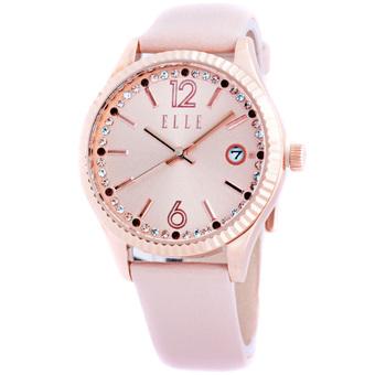 Elle EL20331S08C-Jam Tangan Wanita-Rosegold-Tali Kulit  