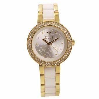 Elle ET20343B05CSCGW - Jam Tangan Wanita - Putih-Gold  