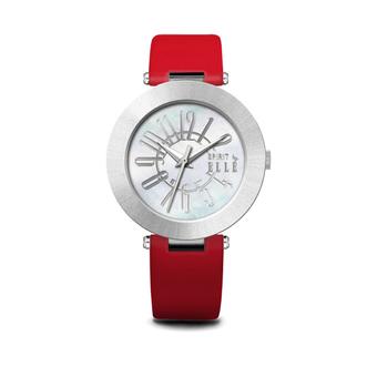 Elle Spirit ES20045S04X - Jam Tangan Wanita - Red Leather Strap  