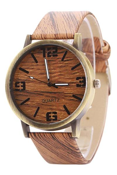 Exclusive Imports Girl's Faux Brown Leather Strap Watch