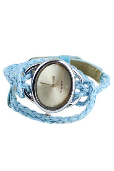 Exclusive Imports Leather Weave Quartz Movement Wrist Watch Blue