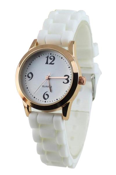 Exclusive Imports Unisex Silicone Jelly Gel Wrist Watch White