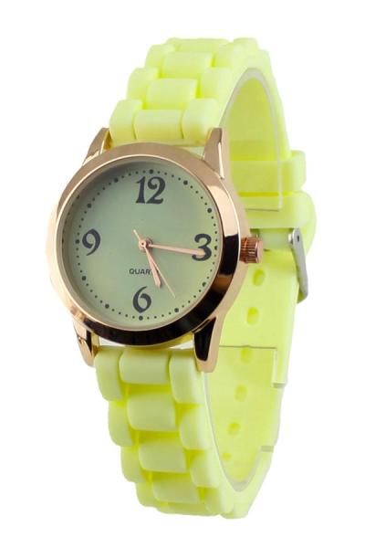 Exclusive Imports Unisex Silicone Jelly Gel Wrist Watch Beige