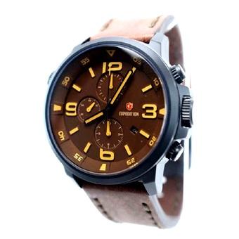 Expedition Chronograph Watch Jam Tangan Pria - Cokelat - Strap Kulit - 6392BLBR  