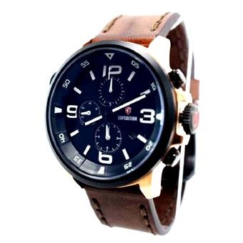 Expedition Chronograph Watch Jam Tangan Pria - Cokelat - Strap Kulit - 6392RG  