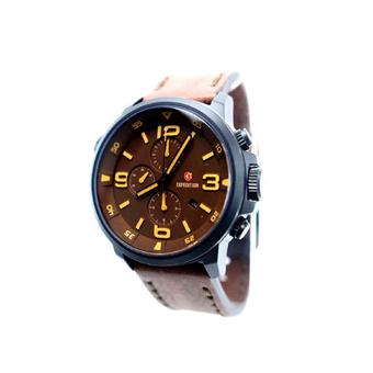 Expedition - Jam Tangan Pria - Coklat - Kulit - EXP012  