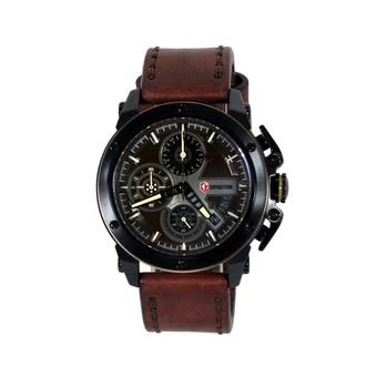 Expedition Jam Tangan Pria - Hitam - Kulit Cokelat - E6603MBRN  