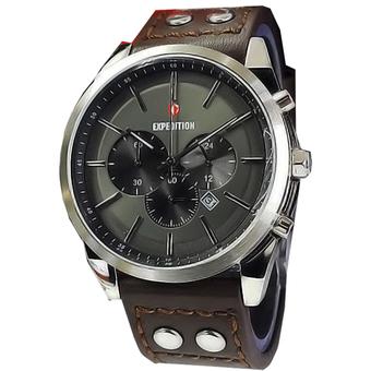 Expedition Military Jam Tangan Pria - Strap Kulit - Cokelat - E11790K  